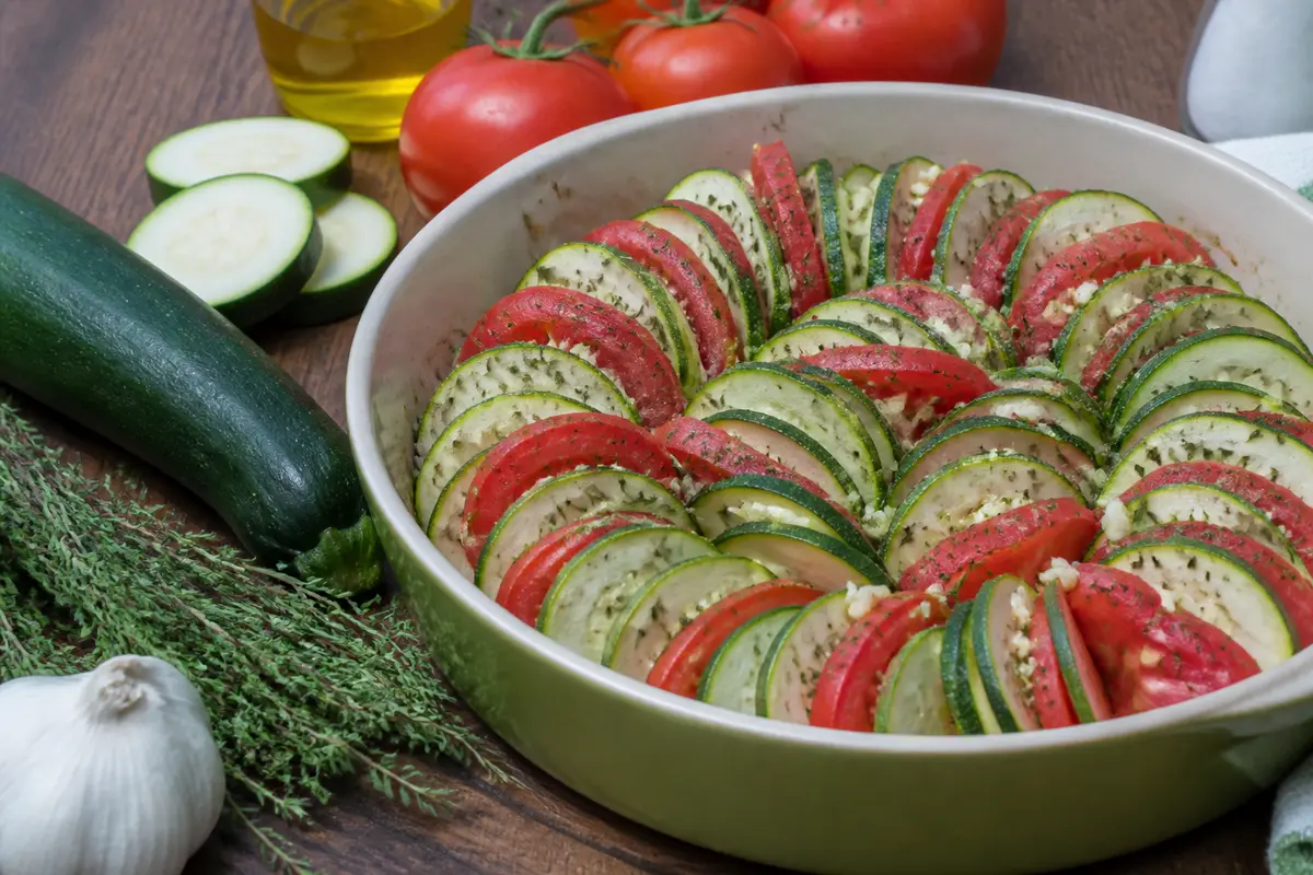 Recette tian de courgettes : Gratin provençal simple et délicieux