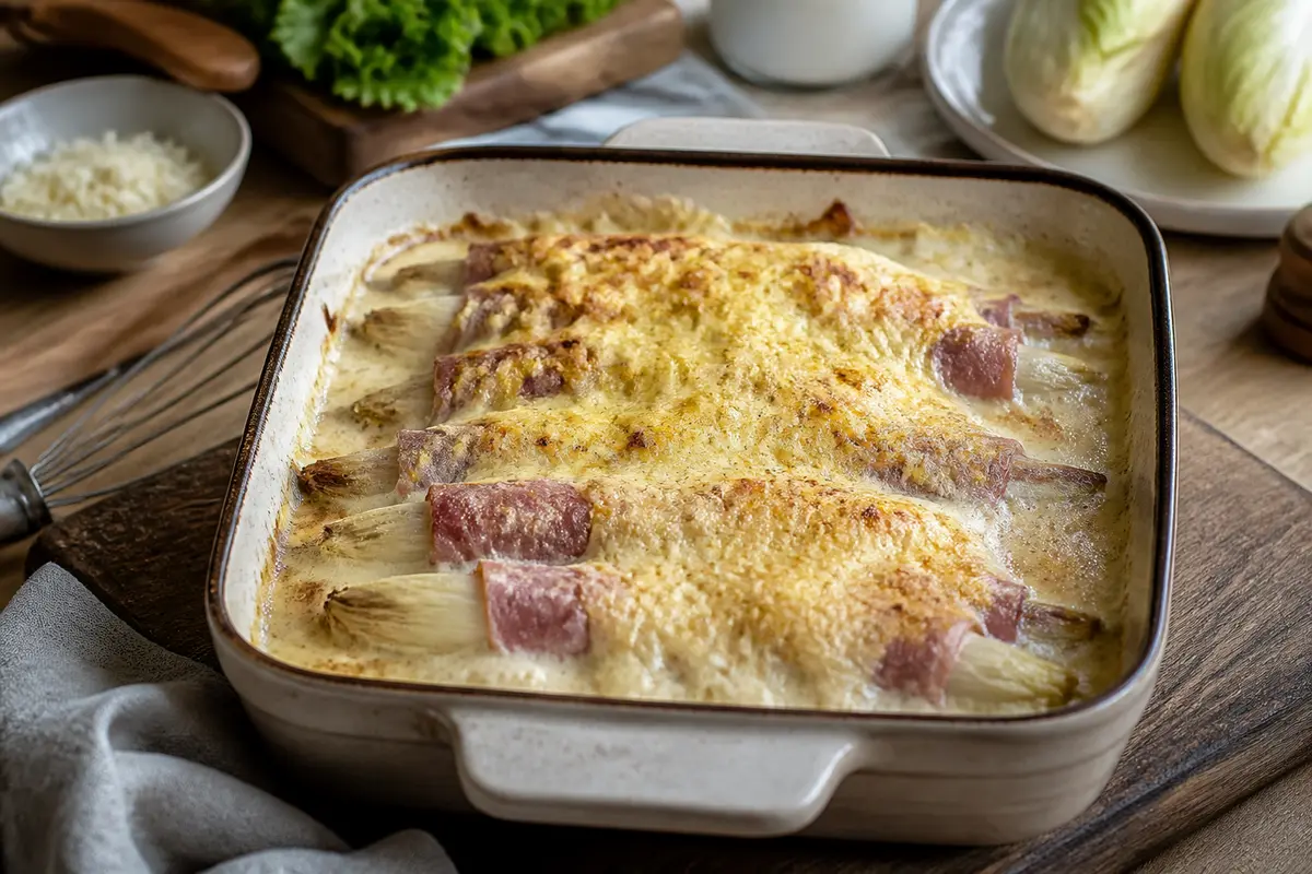 Recettes endives au jambon : Le gratin incontournable à la béchamel